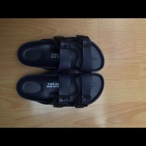 Unisex Thailand Red Apple Double Stripes Slippers